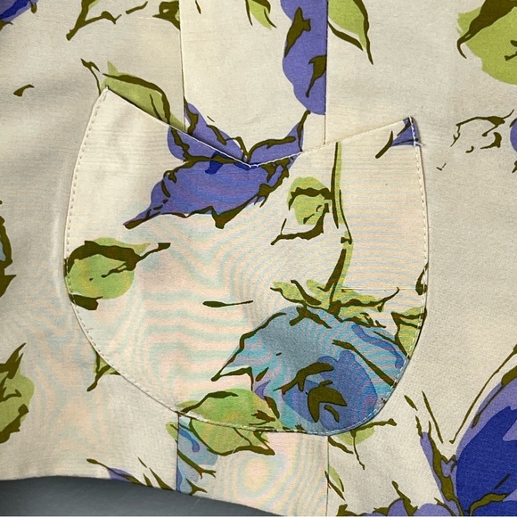 Floral Silk Blazer Women’s Size 8 Jacket Long Sleeves Shoulder Pads Lightweight - Picture 2 of 11